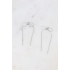 Dangling Loops Ear Rings - Bow Tie - Silver